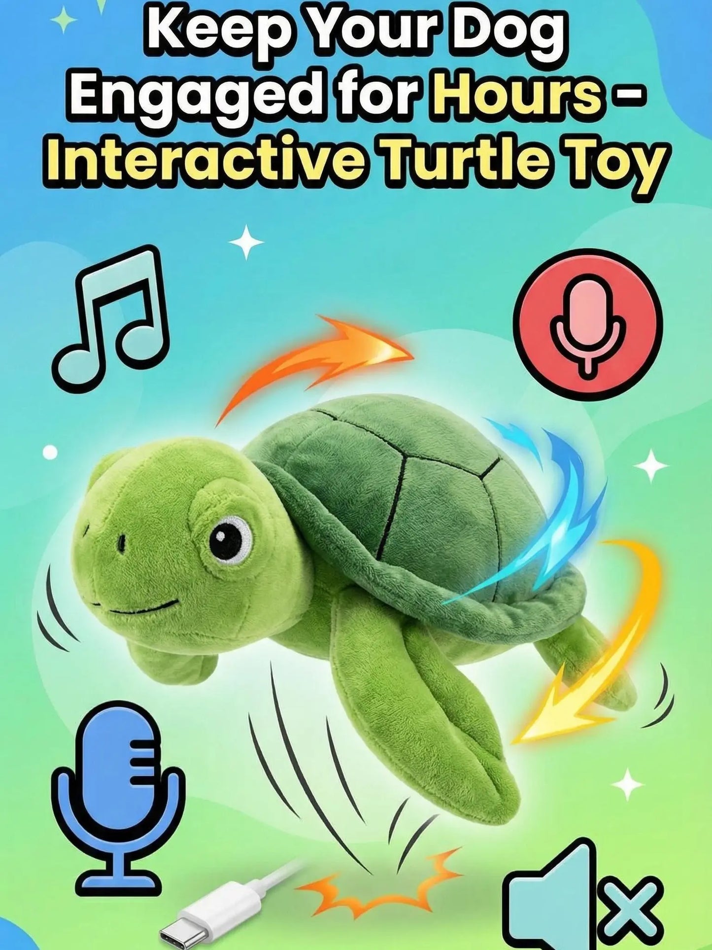 Interactive Dog Ball – Motion Activated Automatic Rolling Toy, USB Rechargeable & Squeaky, Self-Play Boredom Relief for Small Medium Large Dogs & Cats, Durable Indoor Outdoor Pet Toy
