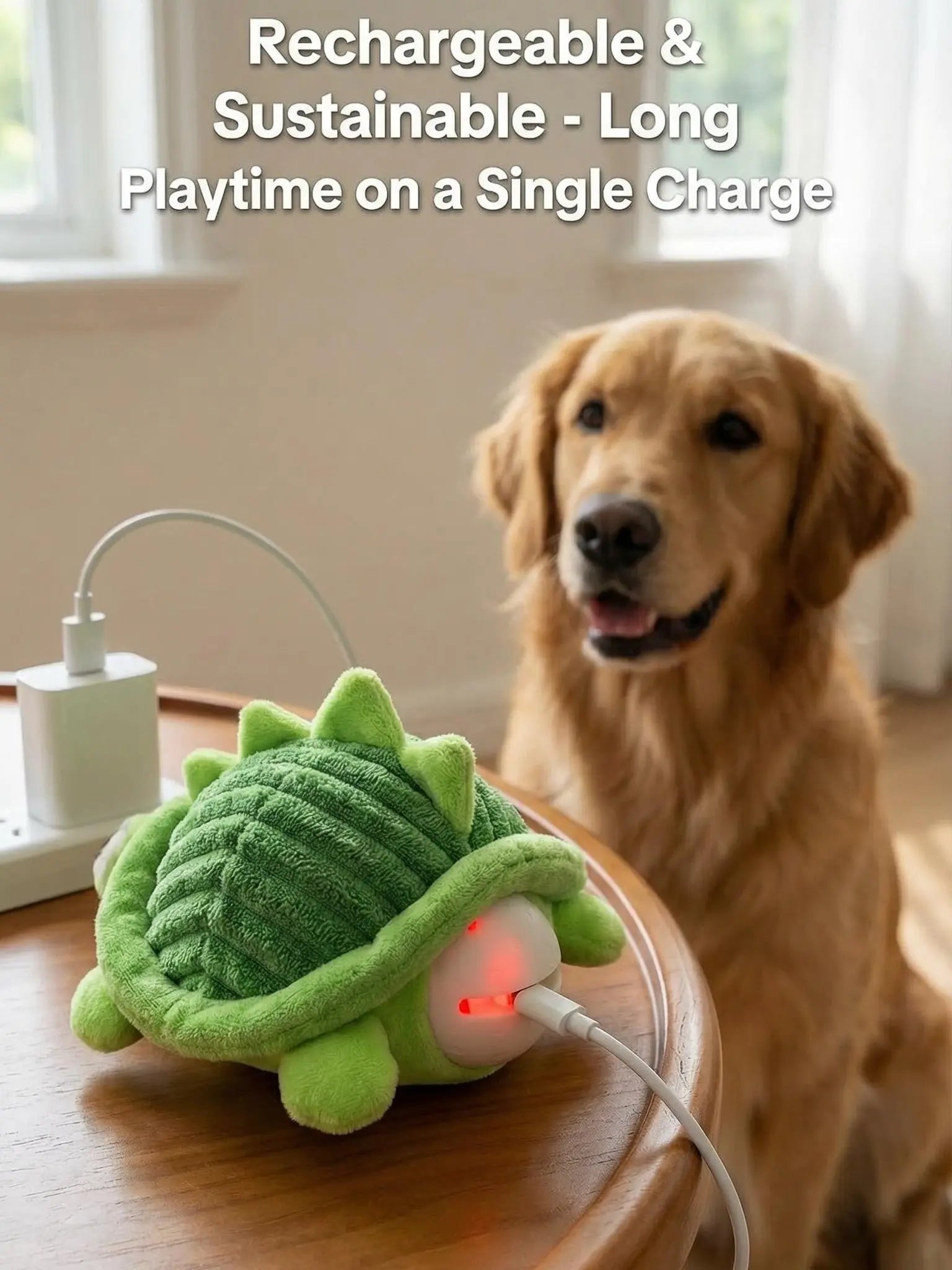 Interactive Dog Ball – Motion Activated Automatic Rolling Toy, USB Rechargeable & Squeaky, Self-Play Boredom Relief for Small Medium Large Dogs & Cats, Durable Indoor Outdoor Pet Toy