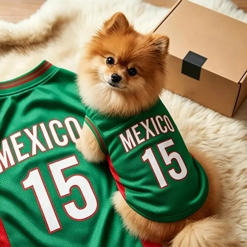 Pet Sports Jersey Shirt for Dogs and Cats, Lightweight Breathable Sleeveless Mesh Puppy Vest, Cute Soccer Style Pet Outfit for Small Medium Pets, Parties, Photos, Walks and Game Day